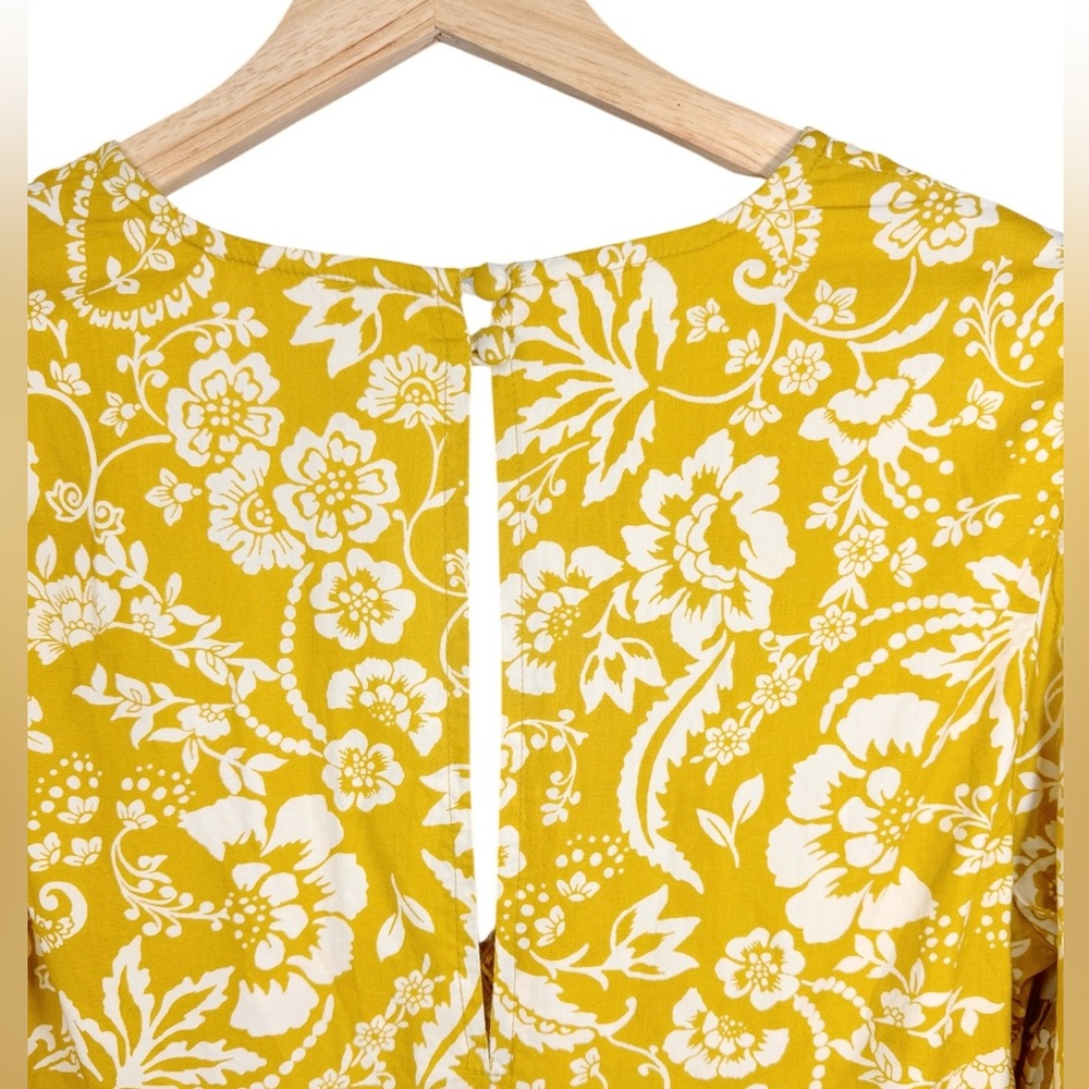 Anthropologie Maeve Long-Sleeve V-Neck Ruffle Mini Dress Medium - Picture 9 of 12